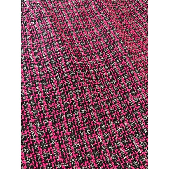 Pendleton Tweed Skirt Pink Black Wool Blend Lined Slit Faux Pockets 16P Classic - Picture 3 of 10